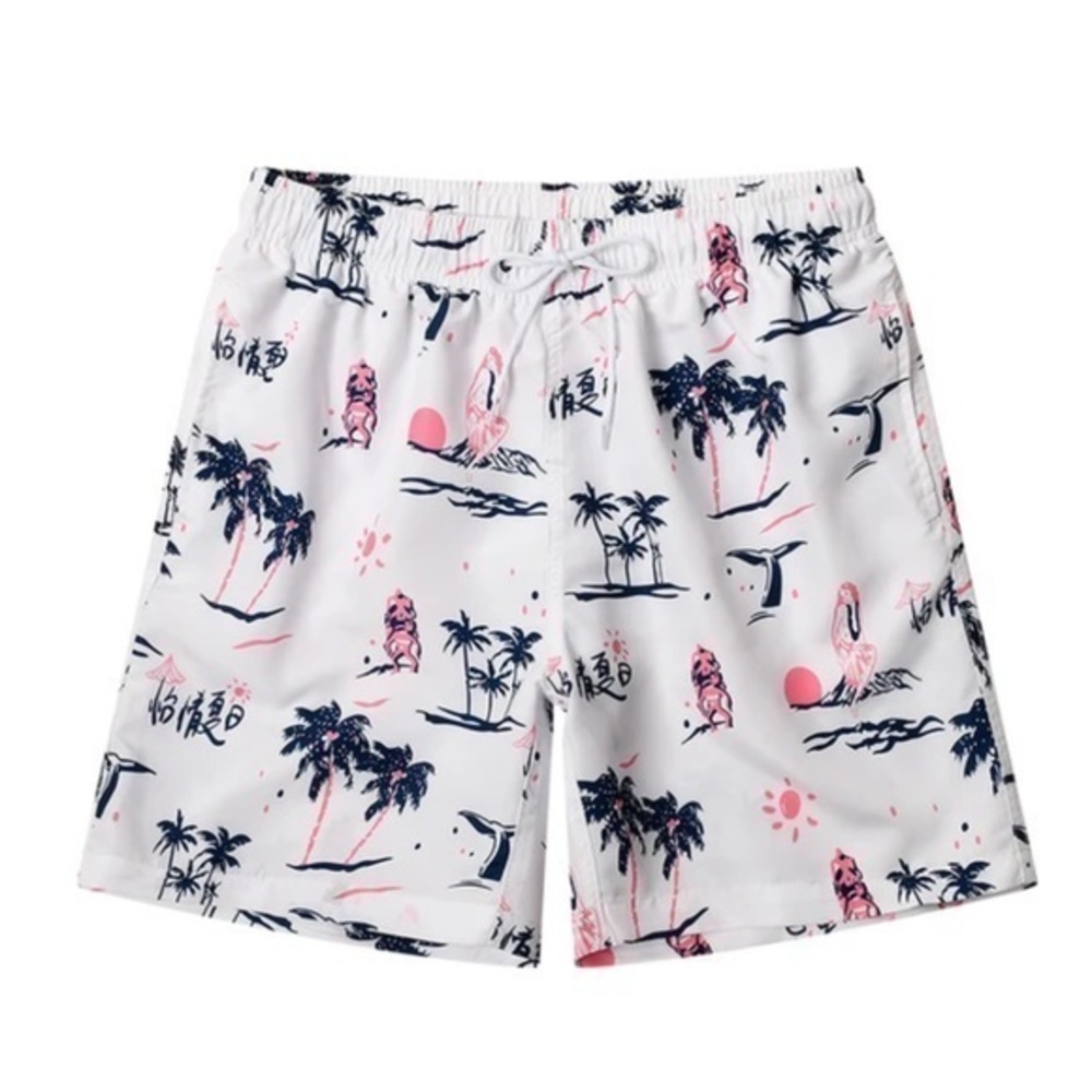 MENS  Funny Swimming Shorts Bathing Suit with Mesh Liner Size Small